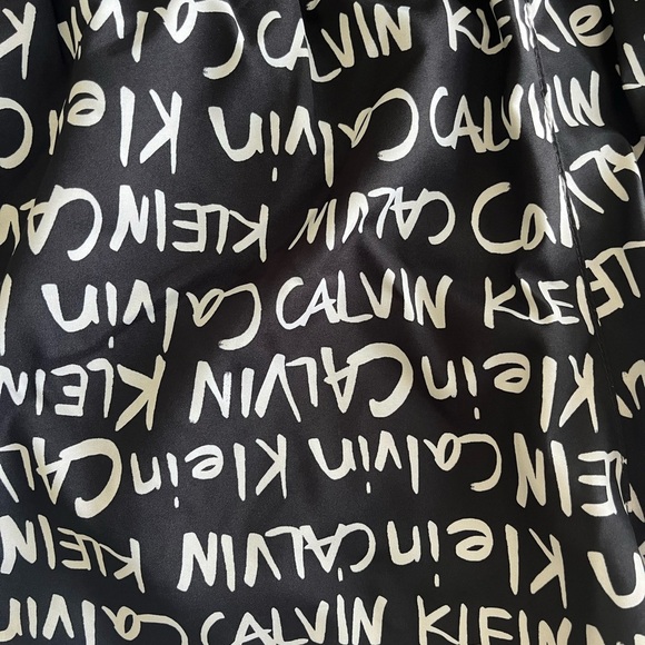 Calvin Klein Monogram Black and White Athletic Shorts - Plus Size - Picture 3 of 5